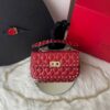 Bolsa Valentino Rockstud Spike - Vermelho/Dourado