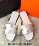 Sandália Hermès Oran Couro - Branco