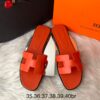 Sandália Hermès Oran Couro  -  Laranja