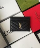 Carteira Saint Laurent Porta Cartões - Preto/Dourado