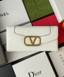 Carteira Valentino Vlogo - Branco/Dourado