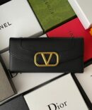 Carteira Valentino Vlogo - Preto/Dourado