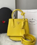 Bolsa Prada Saffiano Double Mini - Amarelo