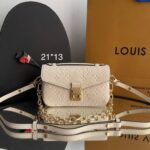 Bolsa LV Pochette Métis East West Empreinte-Creme