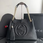 Bolsa Gucci Soho Shoulder Chain - Preto