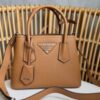 Bolsa Prada Saffiano Double Pequena - Caramelo