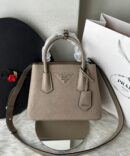 Bolsa Prada Saffiano Double Mini - Bege