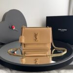 Bolsa YSL Sunset - Nude/Dourado
