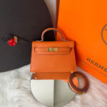 Bolsa Hermes Kelly Mini 20 - Laranja