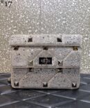 Bolsa Valentino Roman Stud Strass - Branco/Dourado