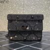 Bolsa Valentino Roman Stud Strass - Preto/Dourado