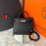 Bolsa Hermes Kelly Mini 20 - Preto/Prata