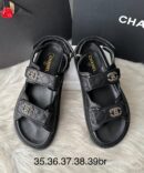 Papete Chanel Tiras com Logo - Preto