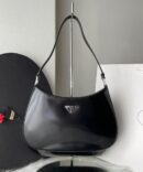 Bolsa Prada Cleo Couro Escovado - Preto