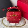 Bolsa Valentino Roman Stud Nappa - Vermelho/Dourado