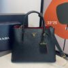 Bolsa Prada Double G Saffiano-Preto