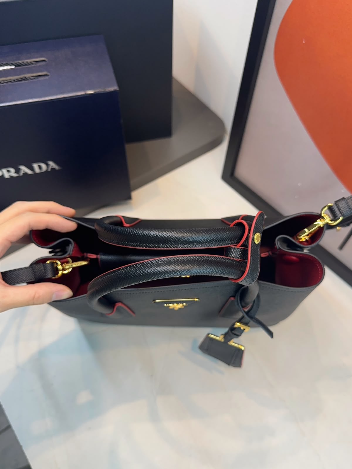 Bolsa Prada Double G Saffiano-Oferta - Imagem 7