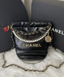 Bolsa Chanel 22 Bag Mini Preto/Dourado