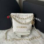 Bolsa Chanel 22 Bag Mini Branco/Dourado