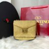 Bolsa Valentino Garavani One Stud Strass - Dourado