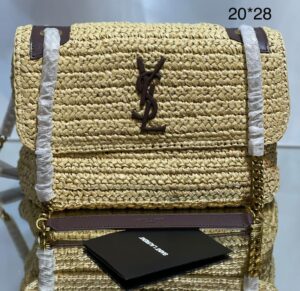 Bolsa YSL Niki Ráfia - Bege/Dourado