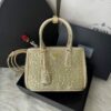 Bolsa Prada Cetim com Cristais - Dourado