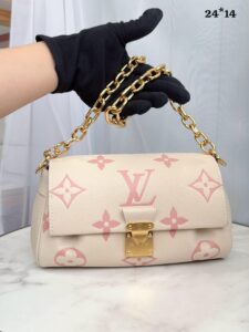 Bolsa Louis Vuitton Favorite-Bege/Rosa