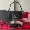 Bolsa Valentino Locò Vlogo com Cristais - Preto