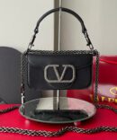 Bolsa Valentino Locò Vlogo com Cristais - Preto