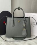 Bolsa Prada Double G Saffiano - Cinza