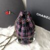 Bolsa Chanel Tweed Roxo