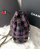 Bolsa Chanel Tweed Roxo