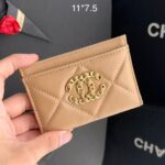 Carteira Chanel Porta Cartão-Bege
