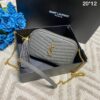 Bolsa YSL Lou Mini Bag - Cinza/Dourado