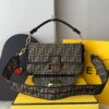 Bolsa Fendi Baguette Jacquard - Marrom