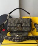 Bolsa Fendi Baguette Jacquard - Marrom