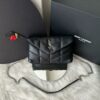 Bolsa Saint Laurent  Monograma Puffer  - Preto/Prata