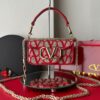 Bolsa Valentino Locò Toile Iconographe Pequena - Vermelho