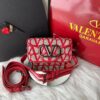 Bolsa Valentino Mini Locò Toile Iconographe - Vermelho