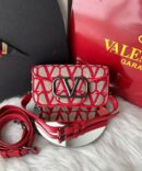 Bolsa Valentino Mini Locò Toile Iconographe - Vermelho