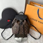 Mochila LV Montsouris - Marrom/Preto 