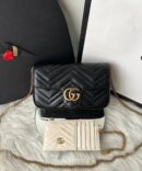 Bolsa GG Transversal Marmont Mini - Preto