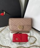 Bolsa GG Transversal Marmont Mini - Nude