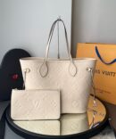 Bolsa LV Neverfull Monogram Empreinte - Off White