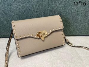 Bolsa Valentino Garavani Rockstud - Bege