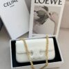 Bolsa Celine Triomphe em Couro - Branco/douradd