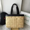 Bolsa Bottega Veneta Tote Palha - Bege/Preto