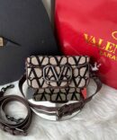 Bolsa Valentino Mini Locò Toile Iconographe - Marrom