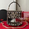 Bolsa Valentino Locò Toile Iconographe Pequena - Marrom