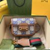 Bolsa Gucci Horsebit 1955 Monogram Pequena - Marrom